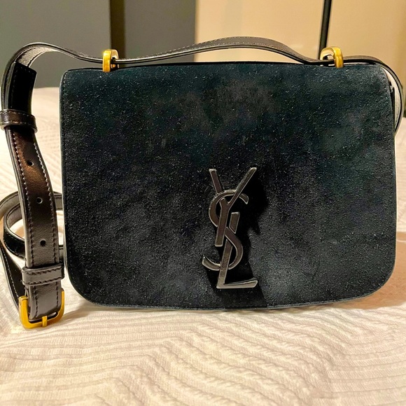 Handbags - SAINT LAURENT BLACK SUEDE HANDBAG